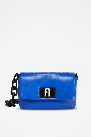Sac porté épaule en cuir - Bleu