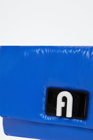 Sac porté épaule en cuir - Bleu