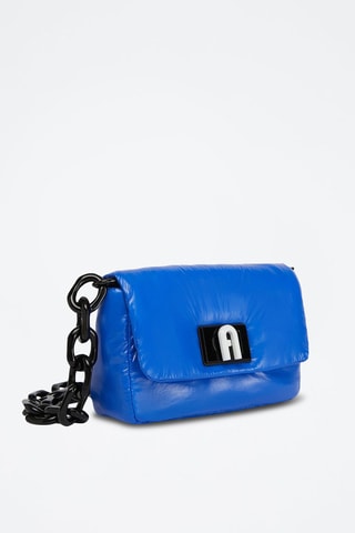 Sac porté épaule en cuir - Bleu