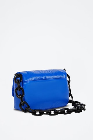 Sac porté épaule en cuir - Bleu