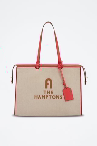 Sac porté épaule Archive Series - Taupe et rouge