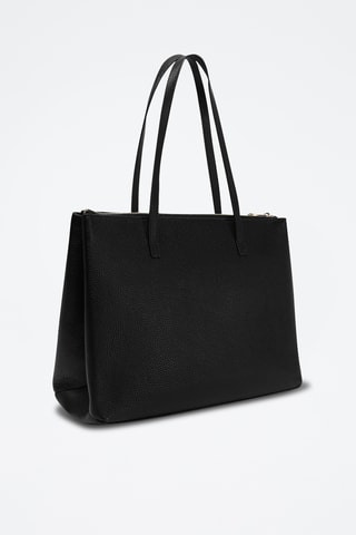 Sac porté épaule en cuir de veau L Danaé - Noir