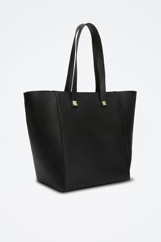 Sac porté épaule en cuir de veau M Afrodite - Noir