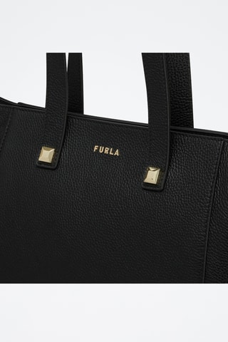 Sac porté épaule en cuir de veau M Afrodite - Noir