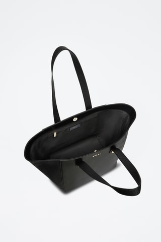 Sac porté épaule en cuir de veau M Afrodite - Noir
