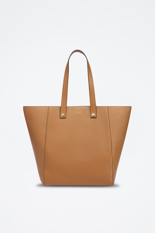 Sac porté épaule en cuir de veau M Afrodite - Camel
