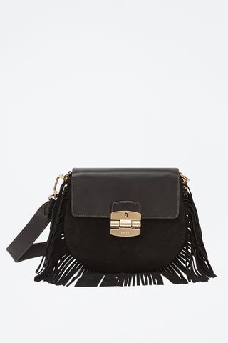Sac porté épaule en cuir Club 2 Mini - Noir
