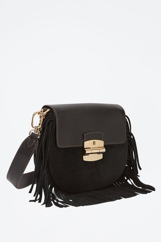 Sac porté épaule en cuir Club 2 Mini - Noir