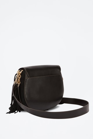 Sac porté épaule en cuir Club 2 Mini - Noir