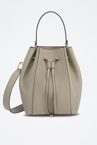 Sac seau en cuir de veau Miastella - Taupe