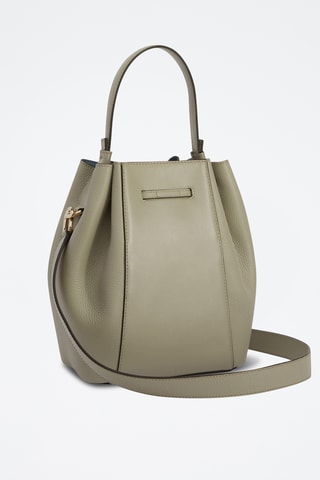 Sac seau en cuir de veau Miastella - Taupe