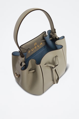 Sac seau en cuir de veau Miastella - Taupe