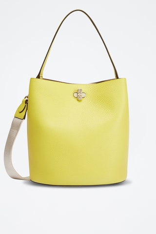 Sac seau en cuir de veau Danae - Jaune