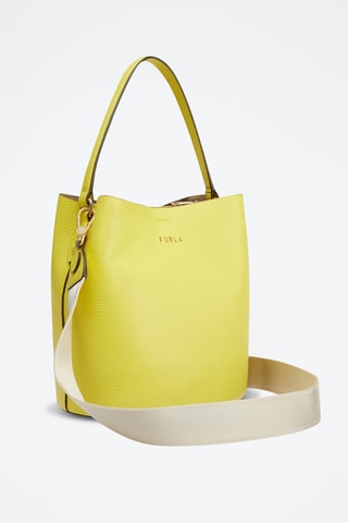 Sac seau en cuir de veau Danae - Jaune