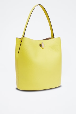 Sac seau en cuir de veau Danae - Jaune