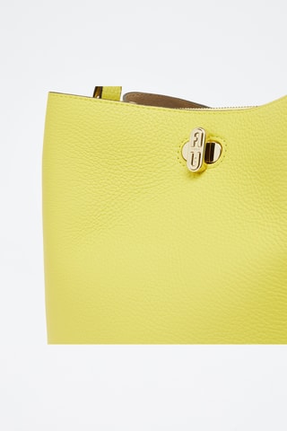 Sac seau en cuir de veau Danae - Jaune