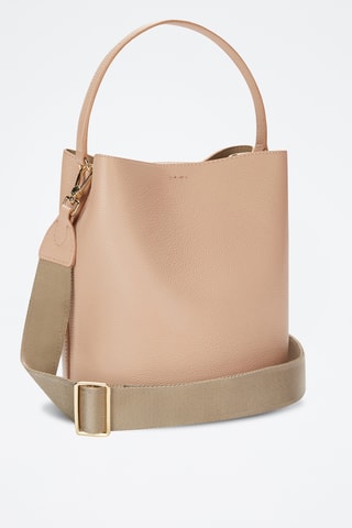 Sac seau en cuir de veau Danae - Nude