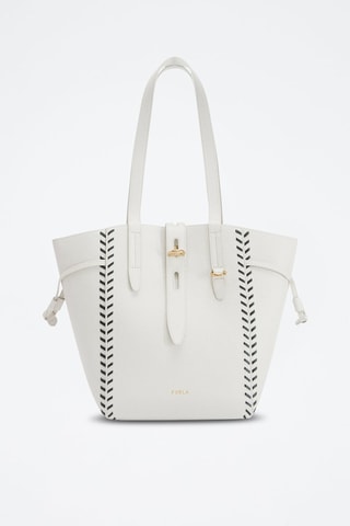 Sac porté épaule Net M - Blanc et noir