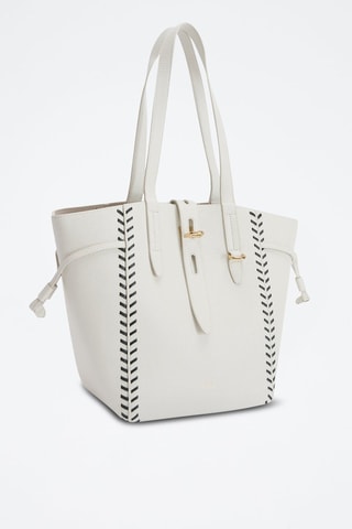 Sac porté épaule Net M - Blanc et noir