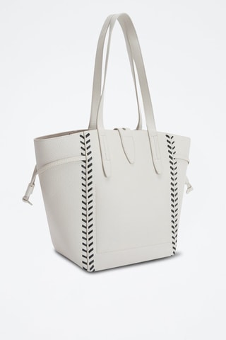 Sac porté épaule Net M - Blanc et noir