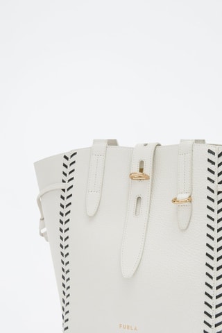 Sac porté épaule Net M - Blanc et noir