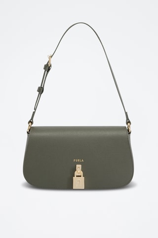 Sac porté épaule en cuir de veau Artemis - Kaki