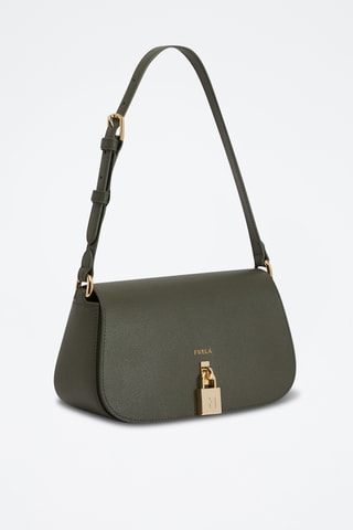 Sac porté épaule en cuir de veau Artemis - Kaki