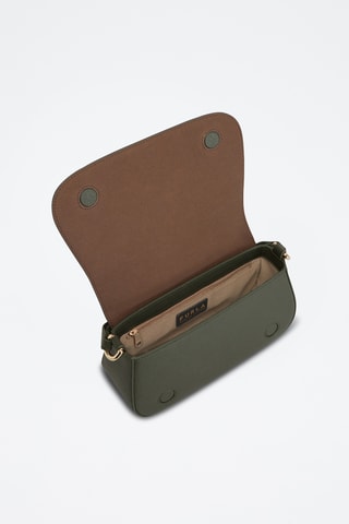 Sac porté épaule en cuir de veau Artemis - Kaki