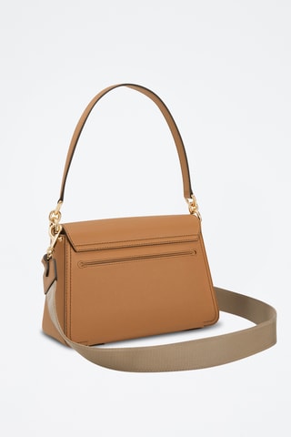 Sac porté épaule en cuir de veau Circe S - Camel