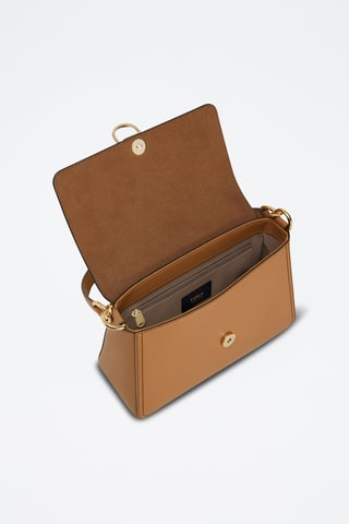 Sac porté épaule en cuir de veau Circe S - Camel