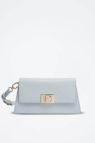 Sac porté épaule en cuir de veau Zoé - Ciel