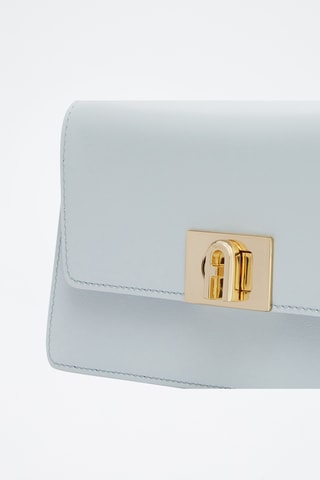 Sac porté épaule en cuir de veau Zoé - Ciel