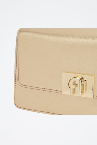 Sac porté épaule en cuir de veau Zoé - Doré