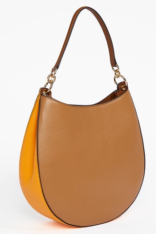 Sac porté épaule en cuir de veau Afrodite S - Camel