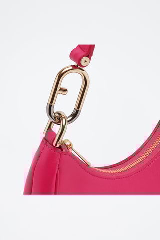 Sac porté épaule en cuir de veau Primavera - Fuchsia