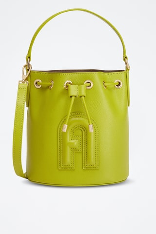 Sac seau en cuir de veau Clio Mini - Vert
