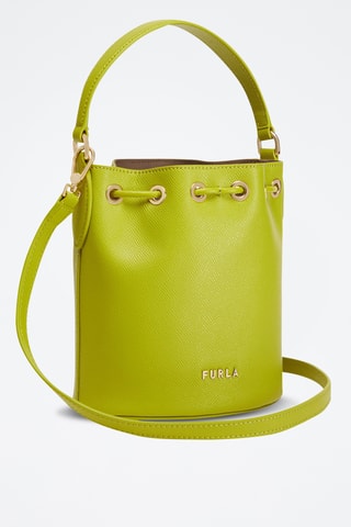 Sac seau en cuir de veau Clio Mini - Vert