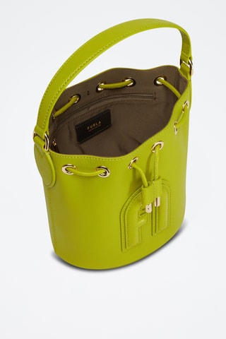 Sac seau en cuir de veau Clio Mini - Vert