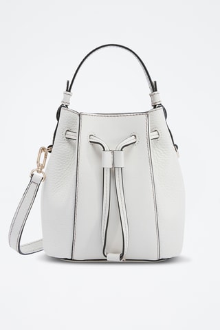 Sac seau en cuir de veau Miastella Mini - Blanc