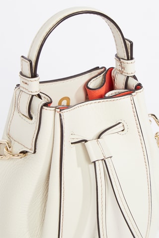 Sac seau en cuir de veau Miastella Mini - Beige