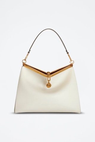 Sac porté épaule en cuir de veau - Blanc