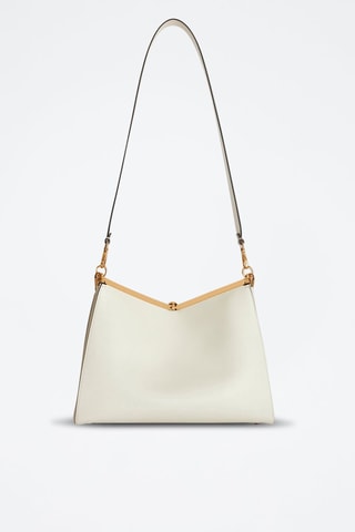 Sac porté épaule en cuir de veau - Blanc