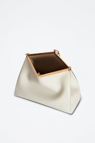 Sac porté épaule en cuir de veau - Blanc