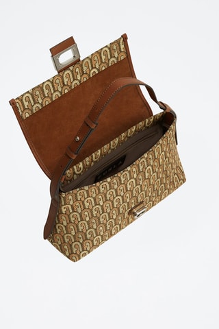 Sac porté épaule Charlotte M - Marron et jaune