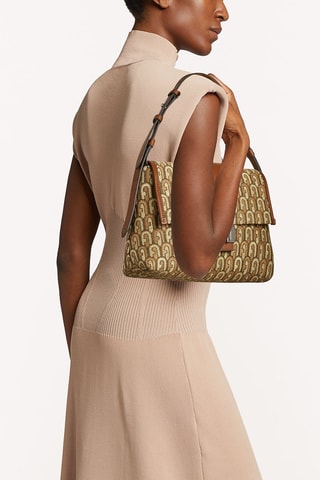 Sac porté épaule Charlotte M - Marron et jaune