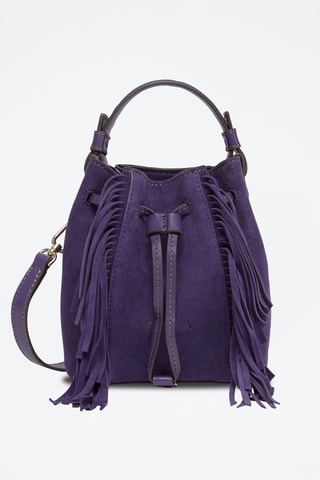 Sac seau en cuir Miastella Mini - Violet
