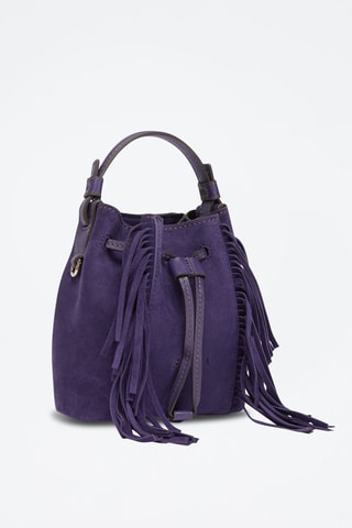 Sac seau en cuir Miastella Mini - Violet