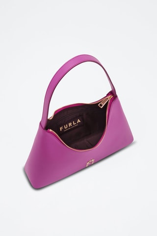 Sac porté épaule en cuir de veau Diamante - Violet