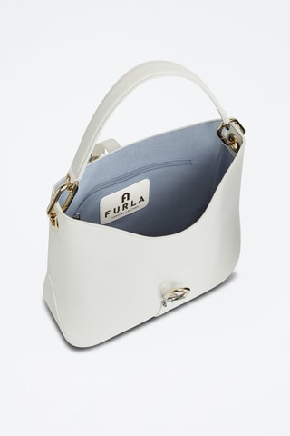 Sac porté épaule en cuir de veau Sirena M - Ciel