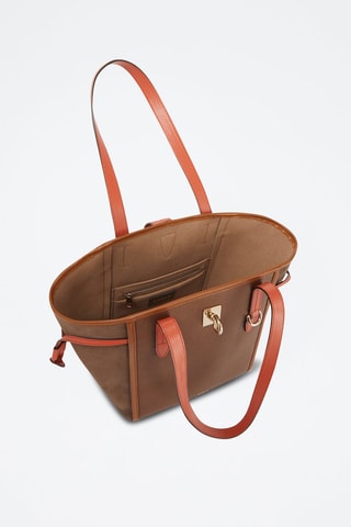 Sac porté épaule en cuir de veau Net - Marron